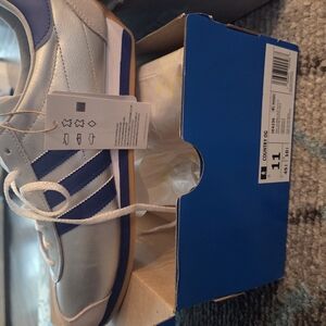 Adidas Blue and White Sneakers